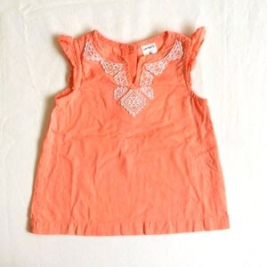 carter's peach boho embroidered cotton tunic top 6 months baby girl